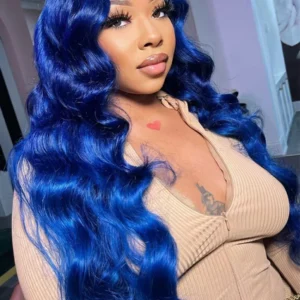 Blue Body Wave Lace Wig